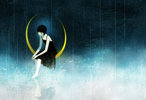 Eu me quebrei em mil pedaços como se fosse feita de cristal