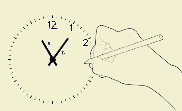 Teste do desenho do relógio para diagnosticar doenças e transtornos mentais