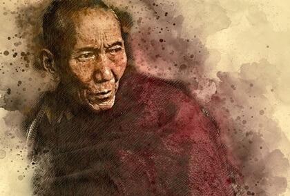 A história oriental "O Monge e o Mercante"